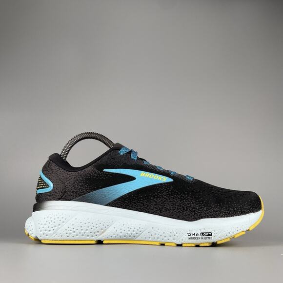 Mens 7 Women’s 8.5 Brooks Ghost 16 Black Blue Running Shoes Athletic Sneaker EUC - Picture 5 of 9